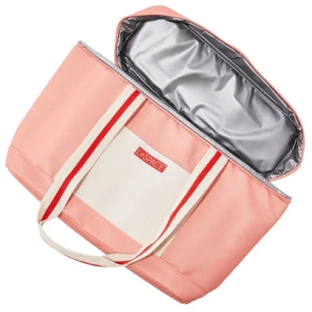L*Space Costal Cooler Bag Travel Cooler Beach Cooler Insulated Bag Pink - Picture 4 of 7